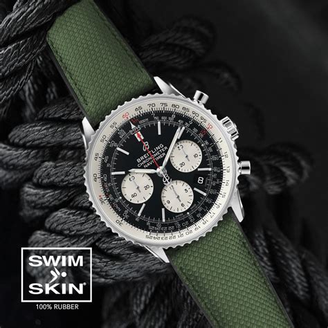 breitling navitimer heritage rubber strap|Breitling copy watch strap.